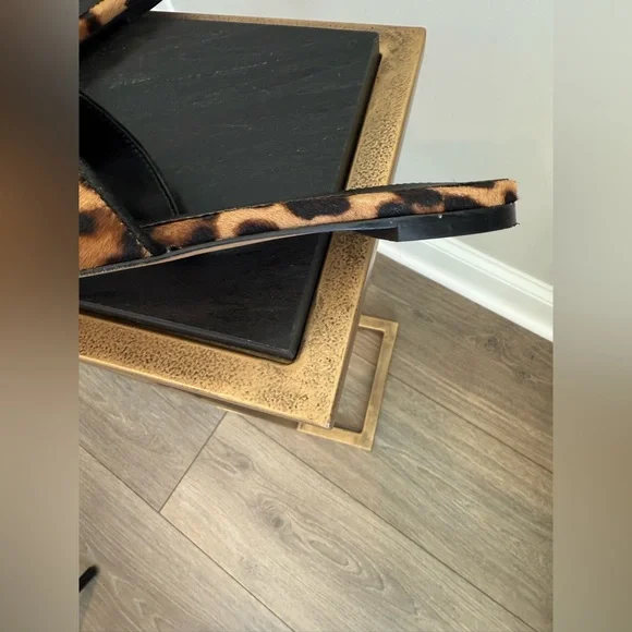 J.Crew Leopard Print Calf Hair Slide Sandals - Picture 11 of 11